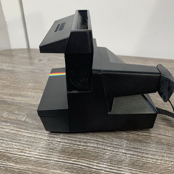 Vintage Polaroid One Step 600 Flash Camera Rainbow Stripe Untested - Picture 8 of 13
